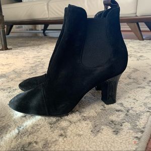 Louis Vuitton Black Suede Ankle Boots